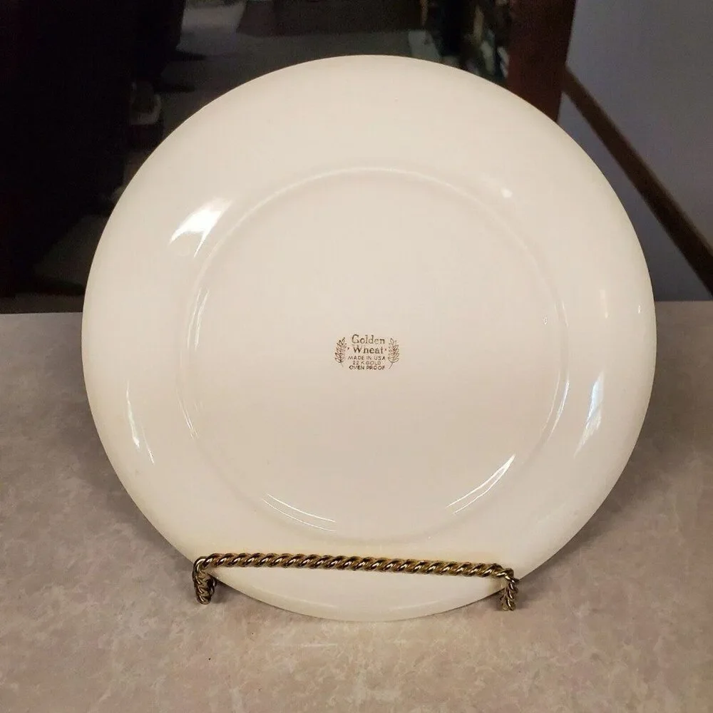 Golden Wheat 9.25” Dinner Plate Classic Mid-Century China Homer Laughlin